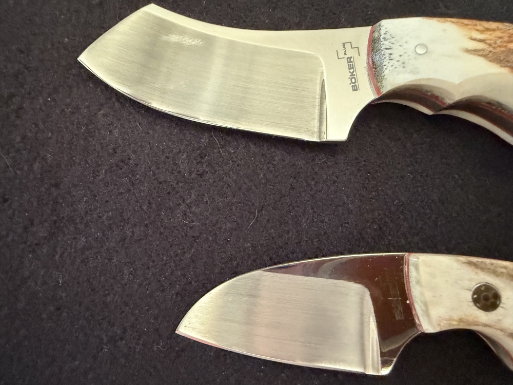 Böker Plus Knives Matched Pair - Fixed Blade Rhino Stag & Gnome Stag Combo 