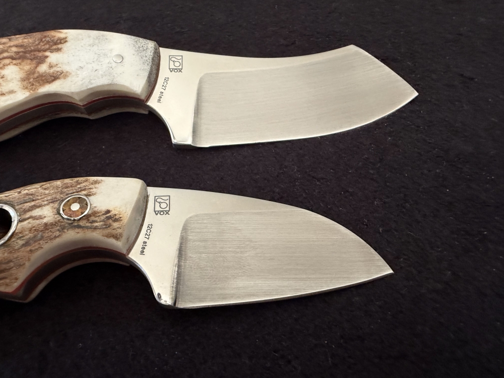 Böker Plus Knives Matched Pair - Fixed Blade Rhino Stag & Gnome Stag Combo 