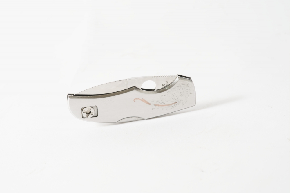 Grabado Spyderco Native AUS-10 Hand Engraved Arabesque Scrollwork