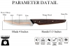 Handmade Copper Damascus Chef Knife | 440C Steel Kitchen Knife, Wenge Handle Gift For Cook Camping Knife