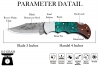 Handmade Damascus Folding Knife Rosewood and Resin Handle Custom Pocket Knife With Leather Sheath