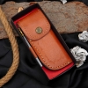 Copper Damascus Pocket Knife Turquoise Stone & Camel Bone Handle Handmade Folding Knife