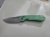 REMETTE RT-Rhino Button + Liner Lock Crystallized Green Ti (3.1\" Pearlescent)
