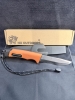 SURVIVAL MASTER 4 Fixed Blade | 3.74\" 5Cr15 Blade | Black PP & Orange TPR Handle | HX OUTDOORS TD-21C
