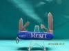 NIB, VICTORINOX SWISS ARMY KNIFE OFFICIER SUISSE, BLUE, ADVERTISING MERIT SWITZERLAND