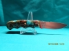 CUSTOM HUNTING/CAMPING KNIFE; One of a kind handle