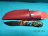 CUSTOM HUNTING/CAMPING KNIFE; One of a kind handle