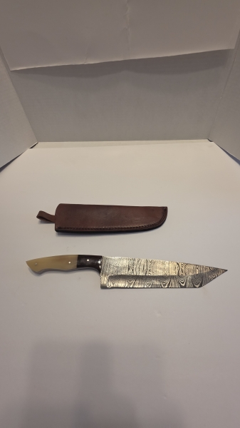 Damascus, chef knife.