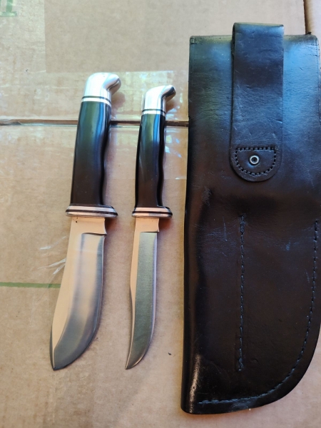 Buck 115 sportsman's set, consisting of 103 and 118 hunting knives in double sheath