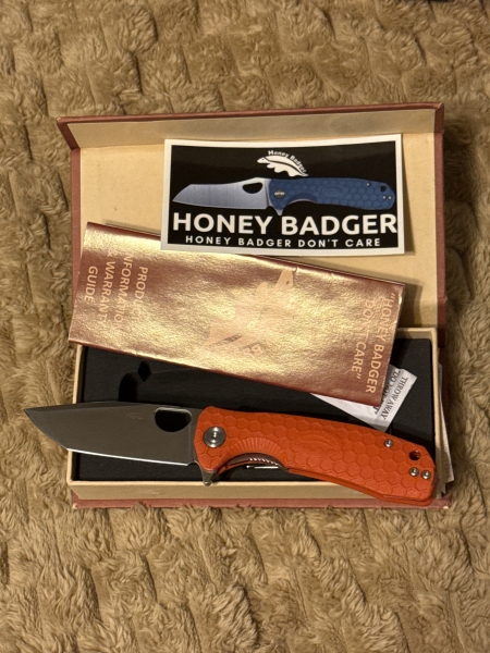 Honey badger medium size in orange