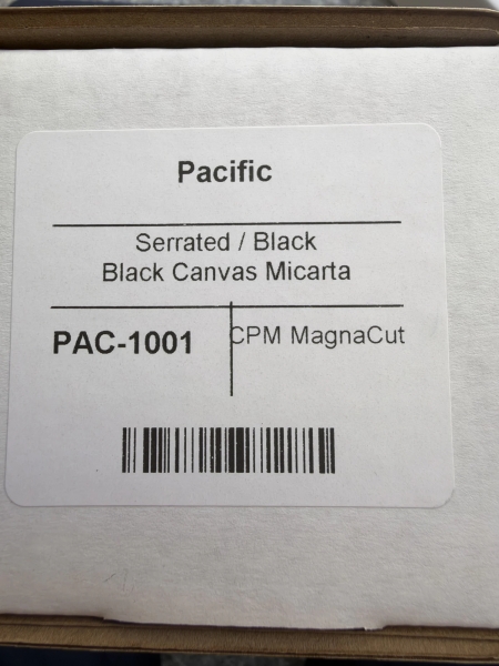 Chris Reeve Pacific Black Micarta Serrated PAC-1001 Knife New