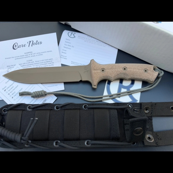 Chris Reeve Green Beret Natural Micarta FDE Plain Edge GB7-1019 Knife New