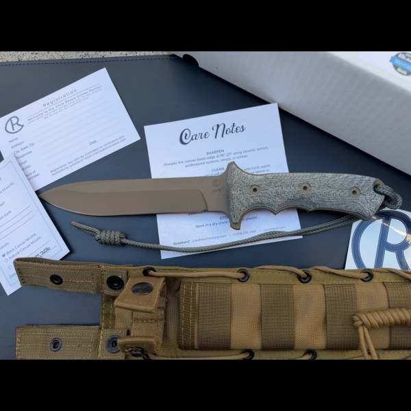 Chris Reeve Green Beret Black Micarta FDE Plain Edge GB7-1002 Knife New