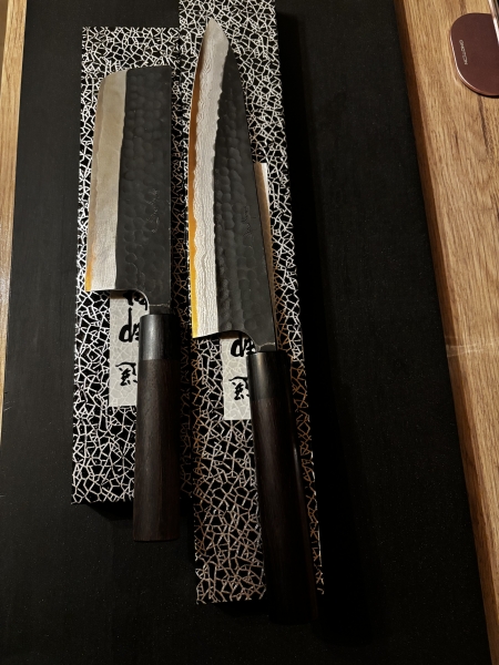 Nao Yamamoto Bundle, Gyuto, nakiri, workhorse, Aogami super, Damast, tsuchime Finish!!!