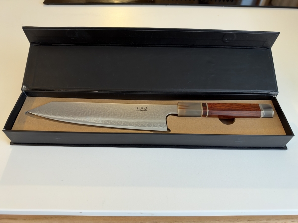 XIN Cutlery XC105 Kiritsuke 210mm – 67-Layer VG10 Damascus – Rosewood & Buffalo Horn – New
