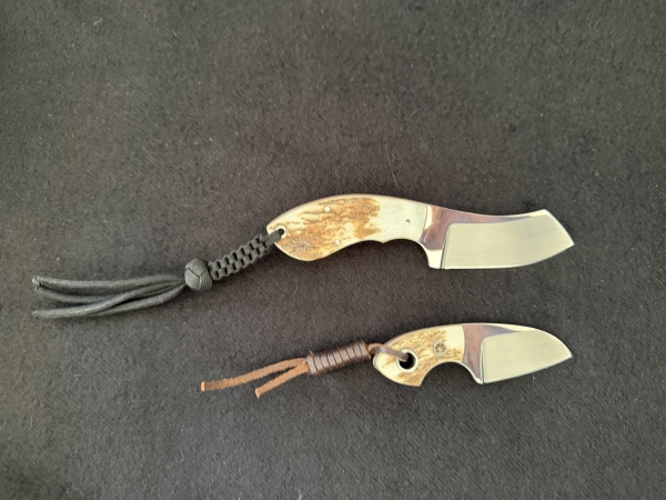 Böker Plus Knives Matched Pair - Fixed Blade Rhino Stag & Gnome Stag Combo 