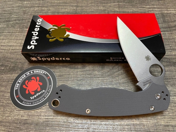 Spyderco Paramilitary 2 Folding Knife, Maxamet Steel Blade, G10 Handle C81GPDGY2