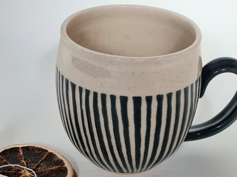 Large stripe mug