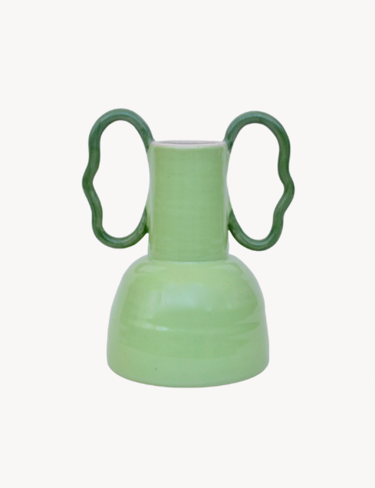 Wiggle Handle Vase - Mint Green