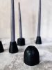 Black matte candlestick - domed 