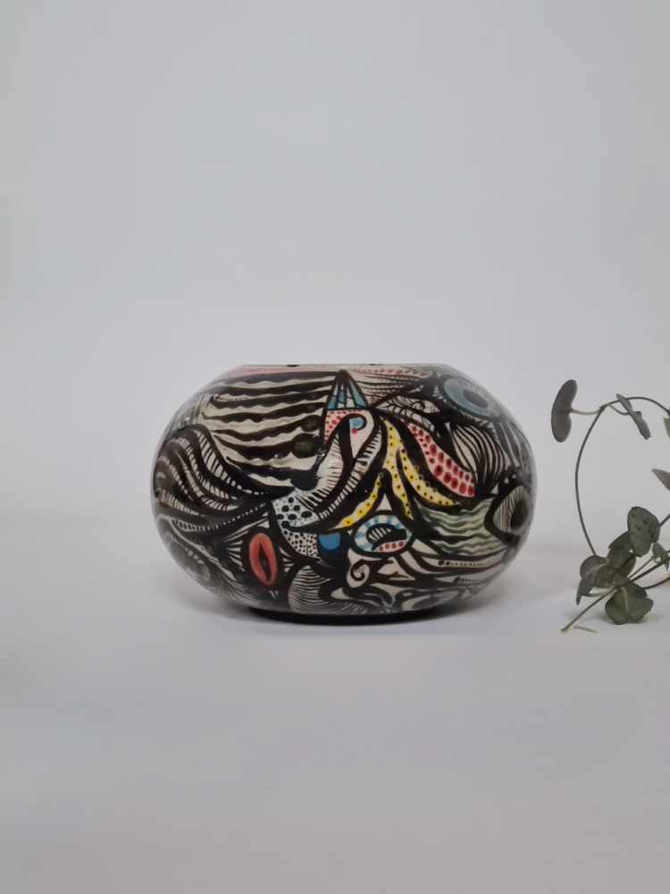 Hand painted small decorative vase