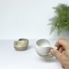 Handmade Ceramic Pinched Cup, Handcrafted Squeezed Mug, Unique Finger Print Ceramic Cup, 2-3 oz
