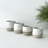 Handmade white stylish ceramic cup, handcrafted luxury coffee cup, stoneware white espresso mug, 4-6 oz