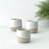 Handmade White Stylish Ceramic Cup, Handcrafted Luxury Coffee Cup, Stoneware White Espresso Mug, 2-3 oz
