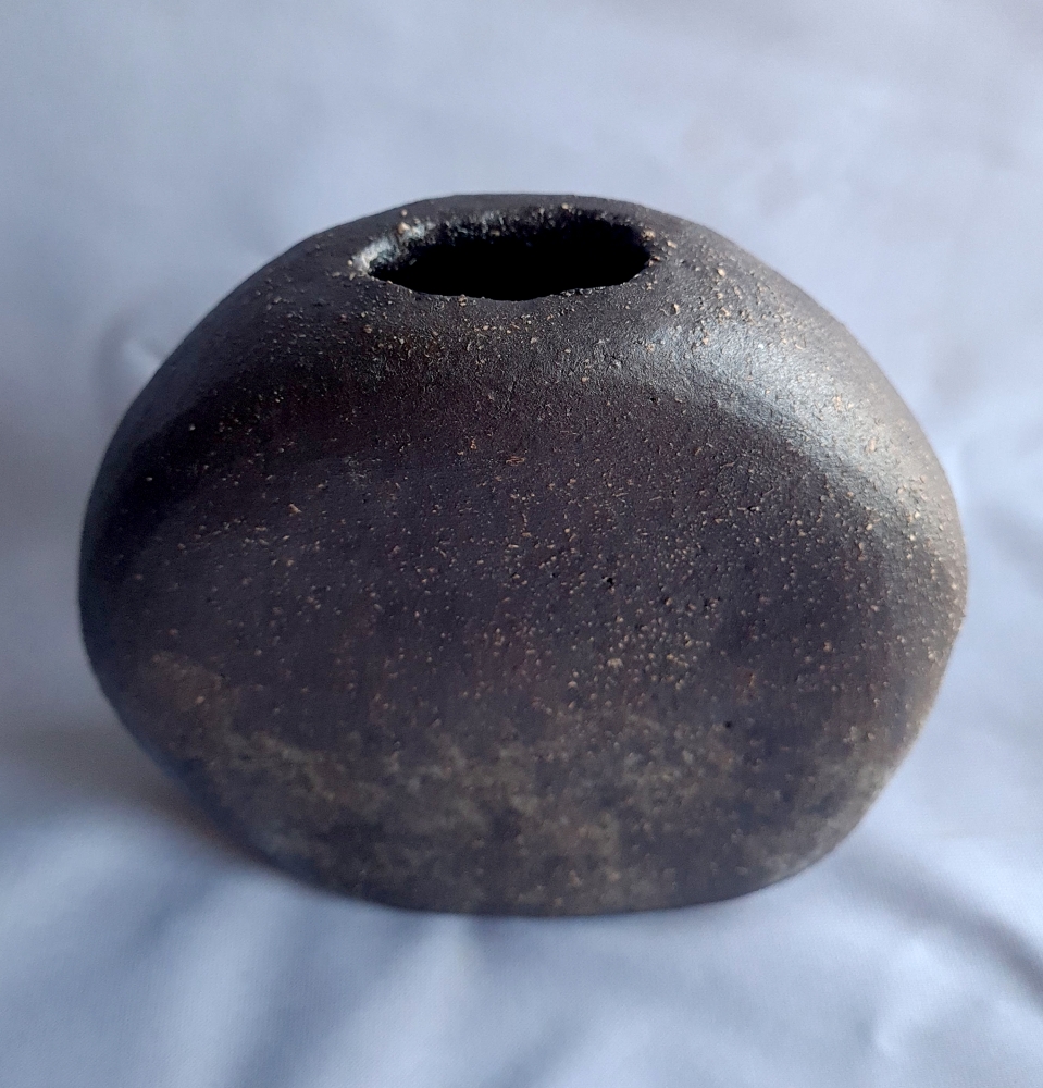 Contemporary Handcrafted Moon Vase - Earthy Organic Ceramic Vase