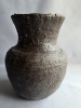 Contemporary Handcrafted Black Rustic Vase