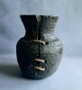 Contemporary Handcrafted Black Rustic Vase