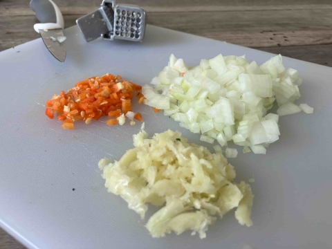 recette sauce chien oignon ail piment