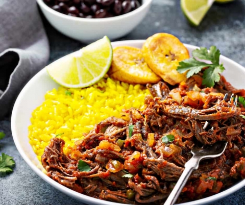 Ropa vieja plat traditionnel de Cuba