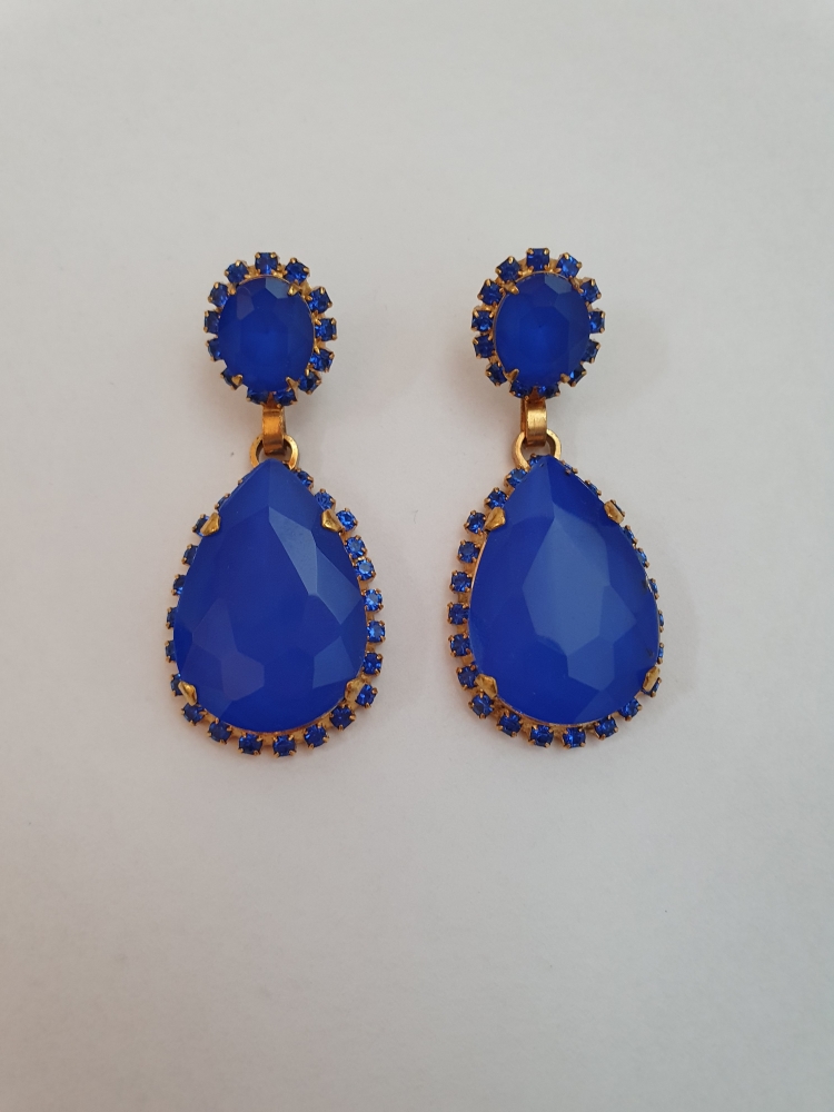 Elizabeth Cole - Royal Blue Statement Earrings