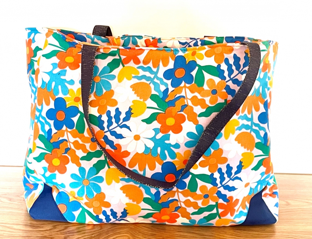 Sac de plage fleuri 