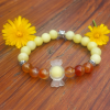 Bracelet bonbon jaune - Pierres Naturelles Cornaline et Jade d'Australie