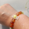 Bracelet bonbon jaune - Pierres Naturelles Cornaline et Jade d'Australie