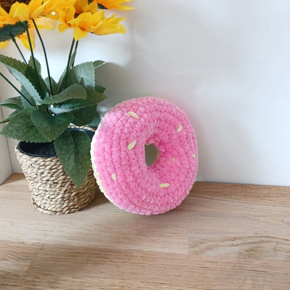 Peluche donut Rose & Jaune