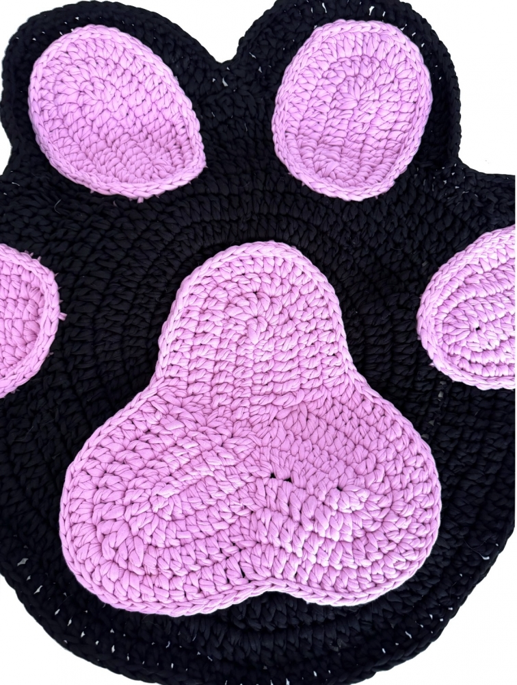 Tapis patte de chat rose