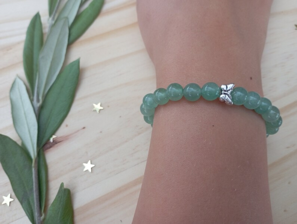   Bracelet enfant en aventurine verte:\" Self controle, équilibre, optimisme\". ✨ Livraison offerte  