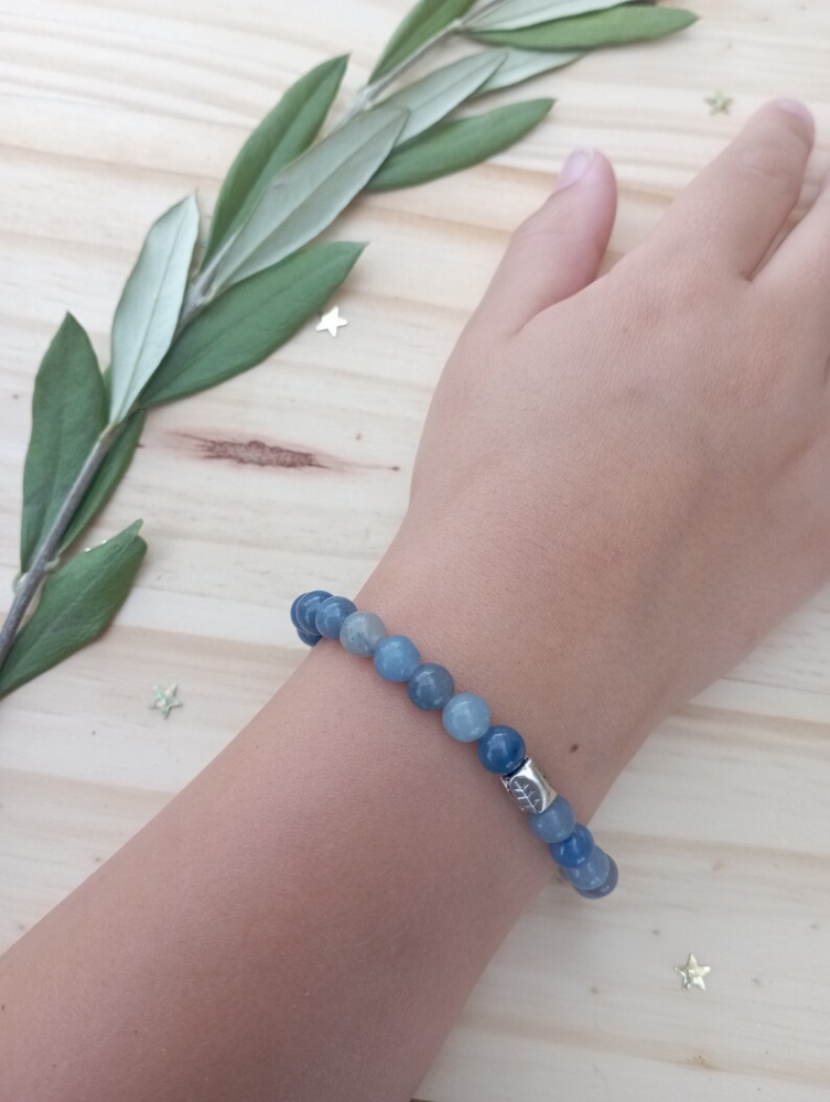  Bracelet enfant en aventurine bleue. Hyperactivité- humeur changeante. ✨ Livraison offerte  