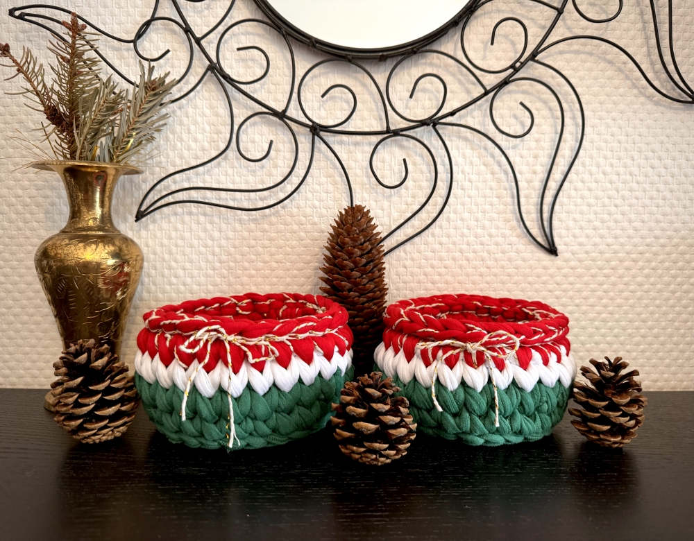 Lot de 2 petits pots de Noël