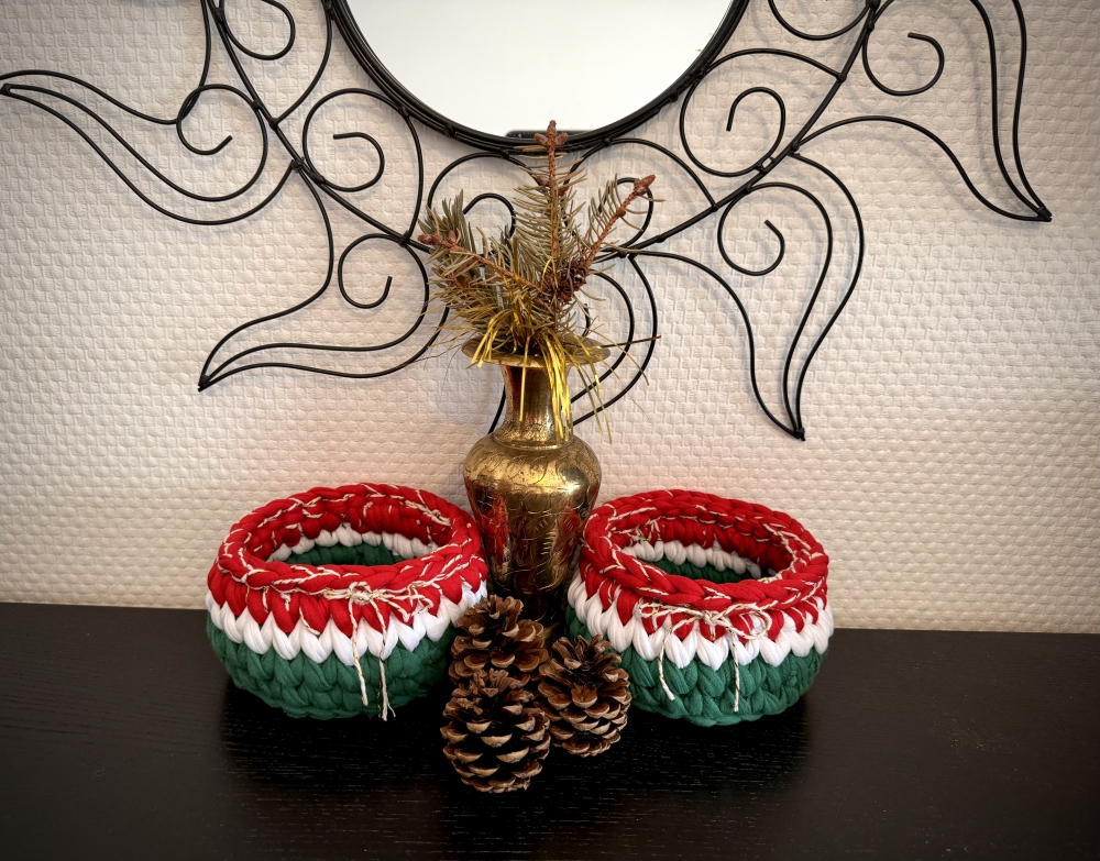 Lot de 2 petits pots de Noël