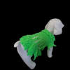 Robe verte style dentelle pour chien d'environ 3.5 kg fait main au crochet avec amour.