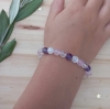 Bracelet enfant en améthyste, quartz rose, cristal de roche et sélénite \" Calme-sommeil et harmonie\". ✨ Livraison offerte  