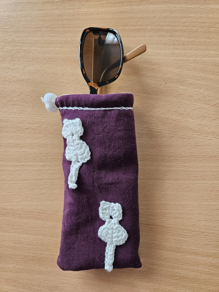 Etui à lunettes tissu avec chats