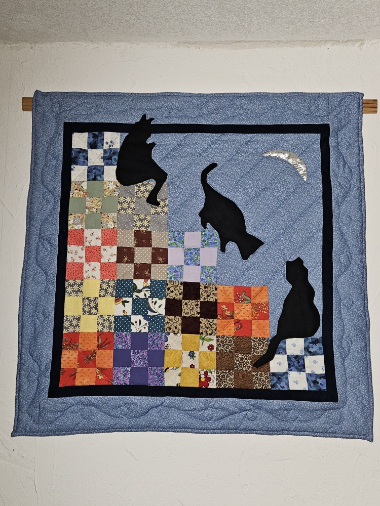 Panneau mural patchwork chats