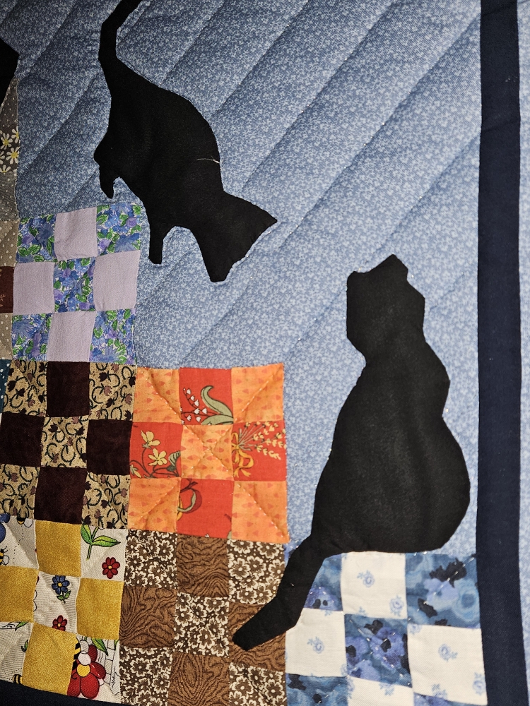 Panneau mural patchwork chats