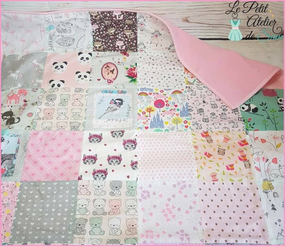 Couverture en patchwork personnalisable