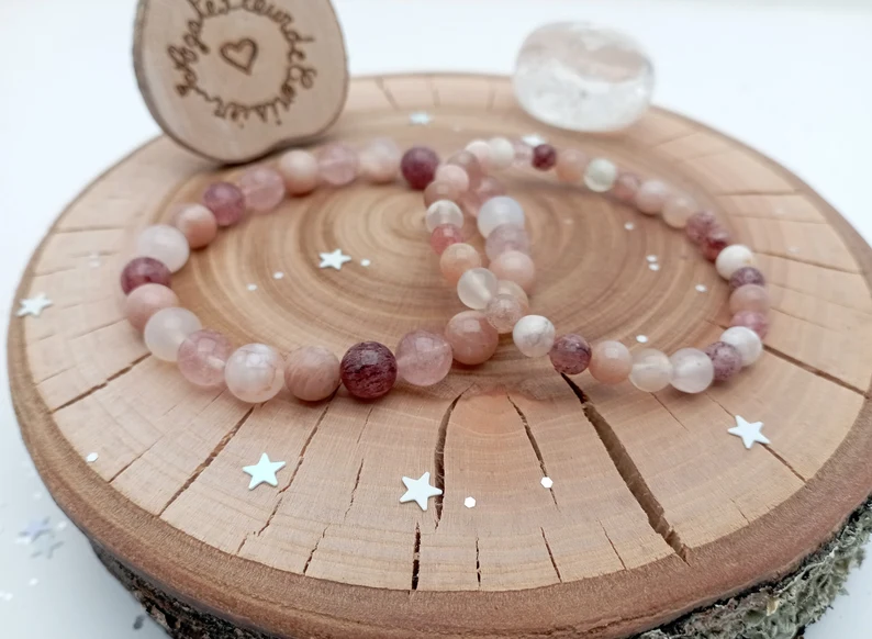 Bracelet lithothérapie \"Pensées positives\"  ✨ Livraison offerte  